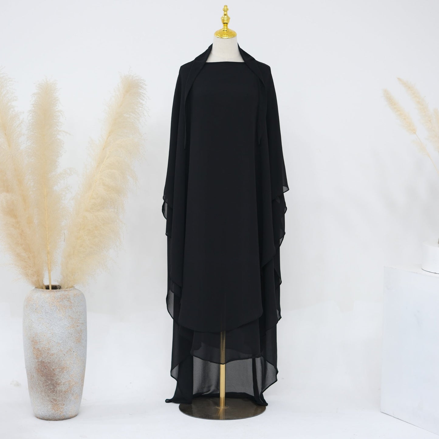 Solid Color Double Chiffon Swing Hijab
