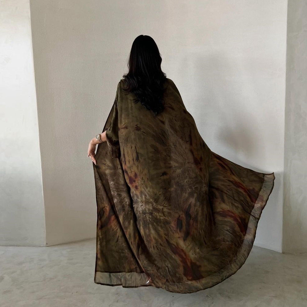 Women's Chiffon Print Draped Dress