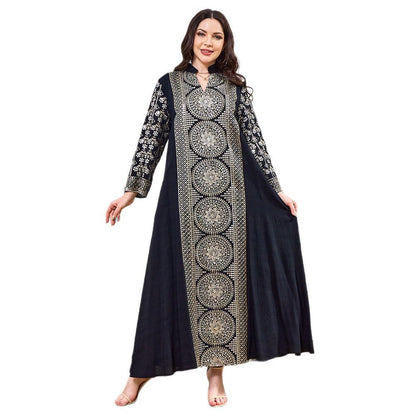 Women's V-neck Ethnic Dress