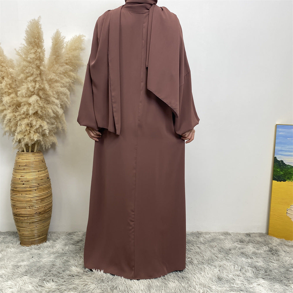 Women's Solid Color Dress with Pockets