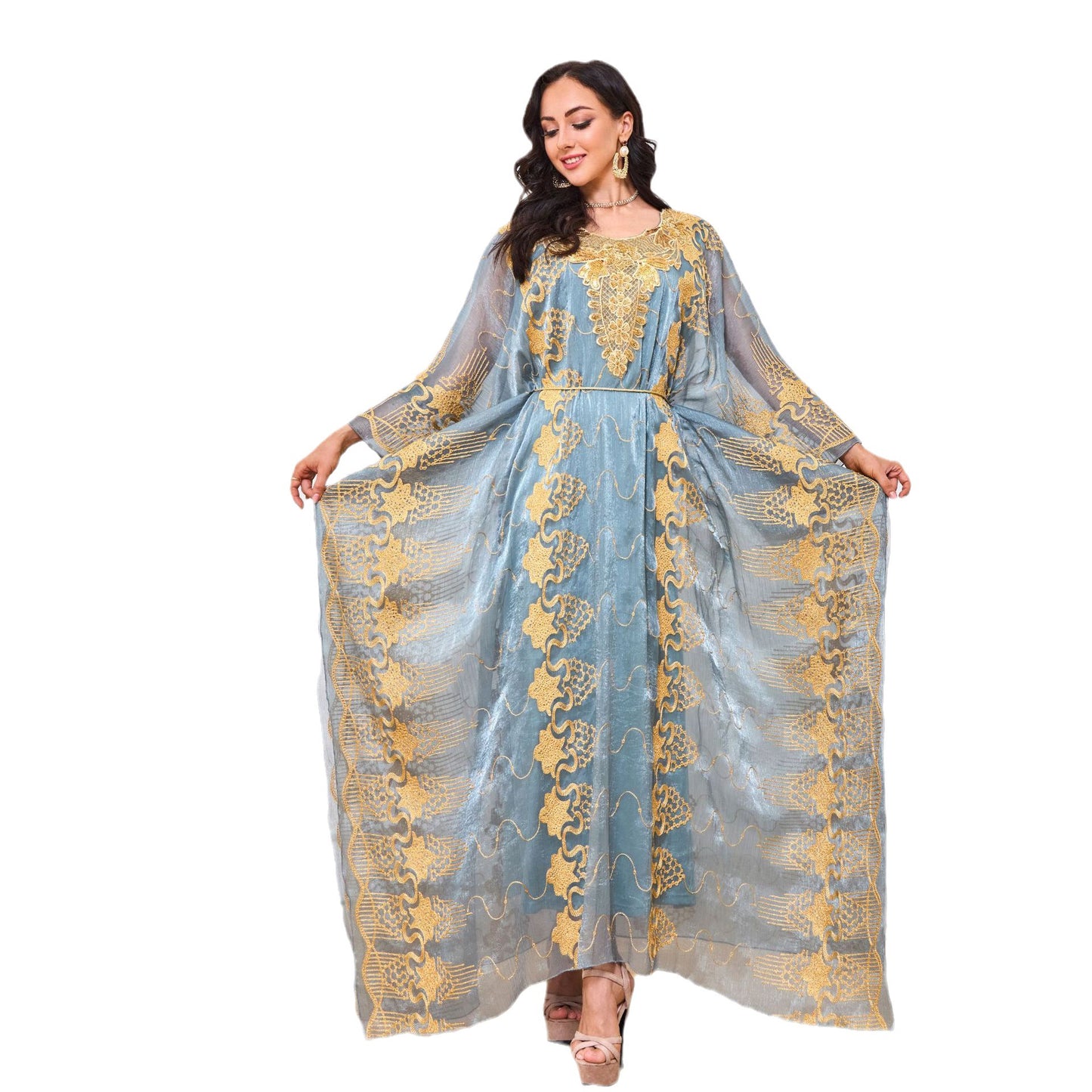 Women's Embroidered Sequin Two-piece Dress