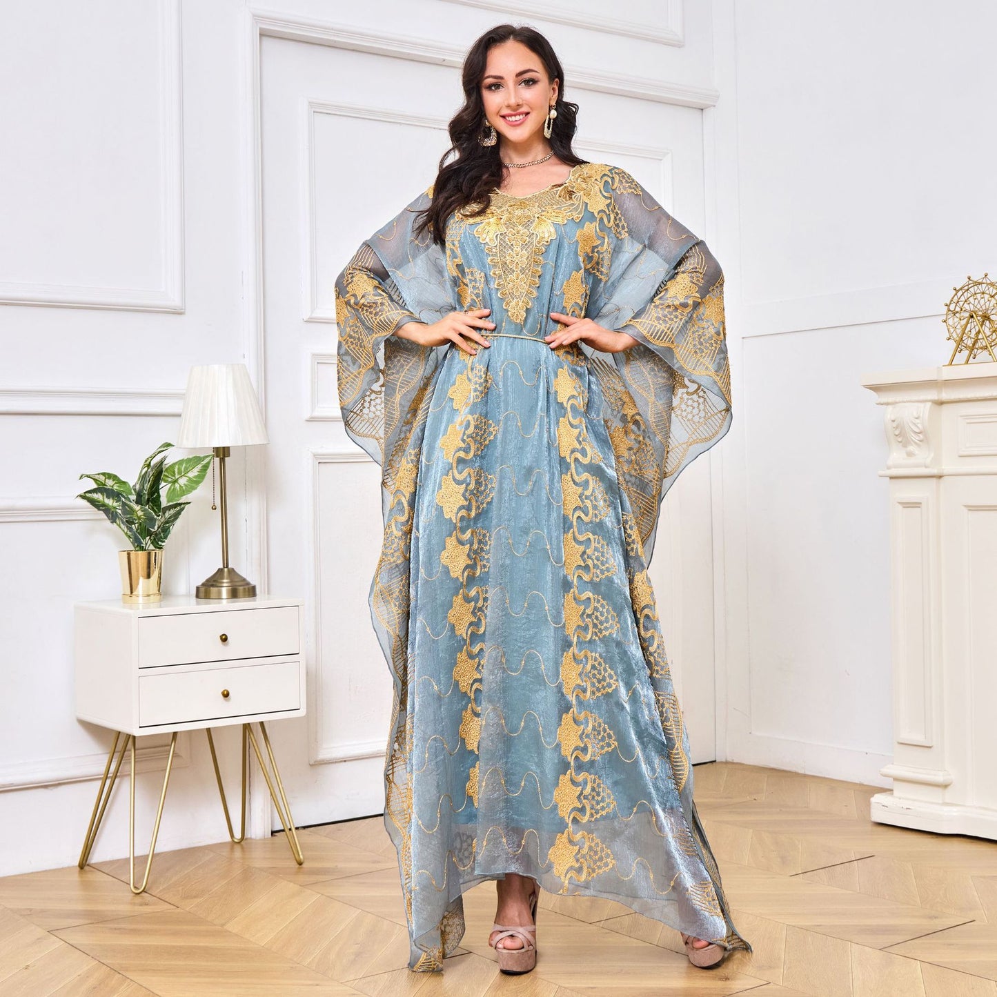 Women's Embroidered Sequin Two-piece Dress