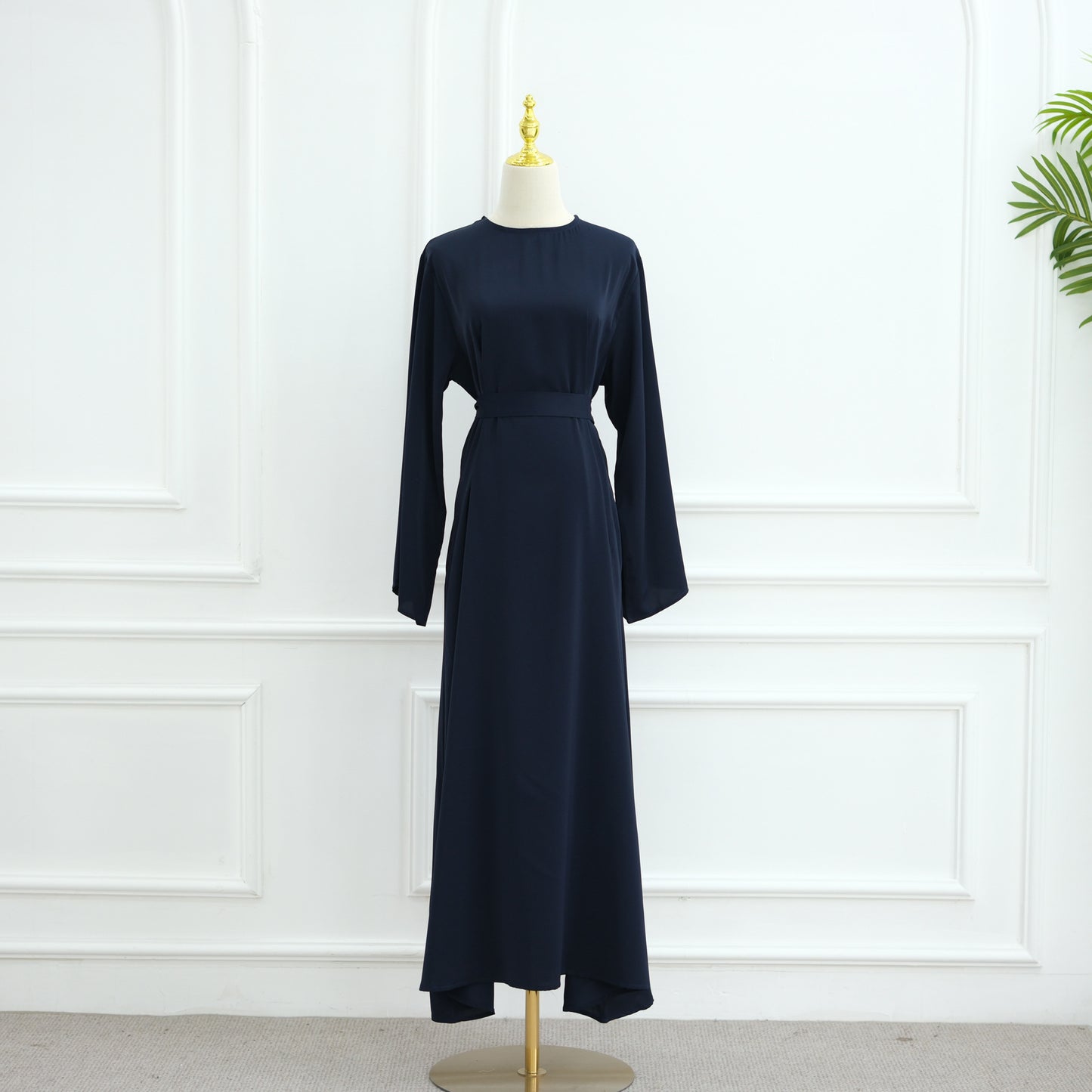 Premium Nida Fabric Modest Maxi Dress with Flared Silhouette