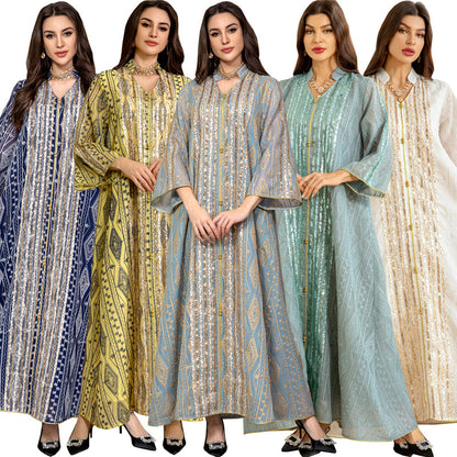 Mesh Embroidered Sequins Patchwork Dress