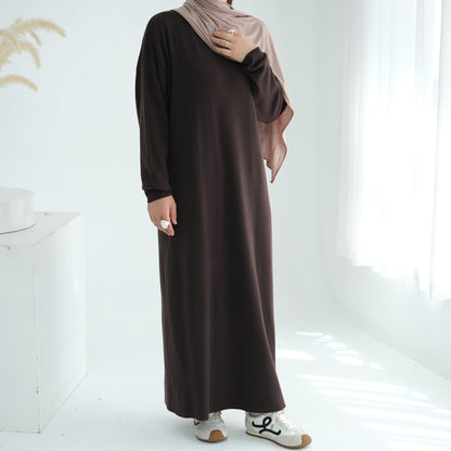 Cozy Knit Maxi Dress Long Sleeve Winter Wear