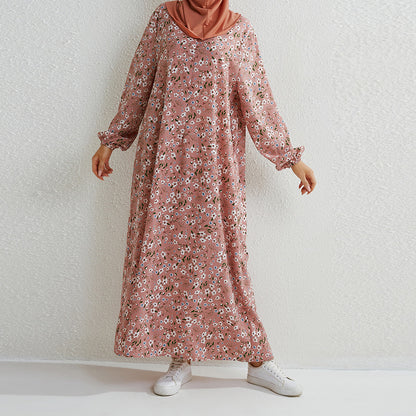 Women's Floral Round Neck Dress