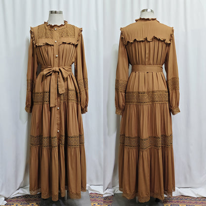 Women's Lace Cut-out Patchwork Dress
