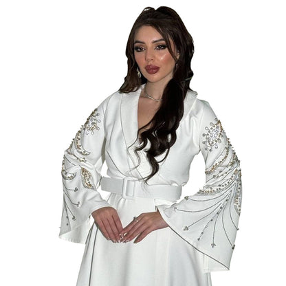 Women's Hot Jalabiya Party Dress with Belt