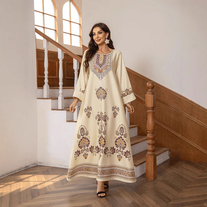 Print Hot Diamond Beaded Dress