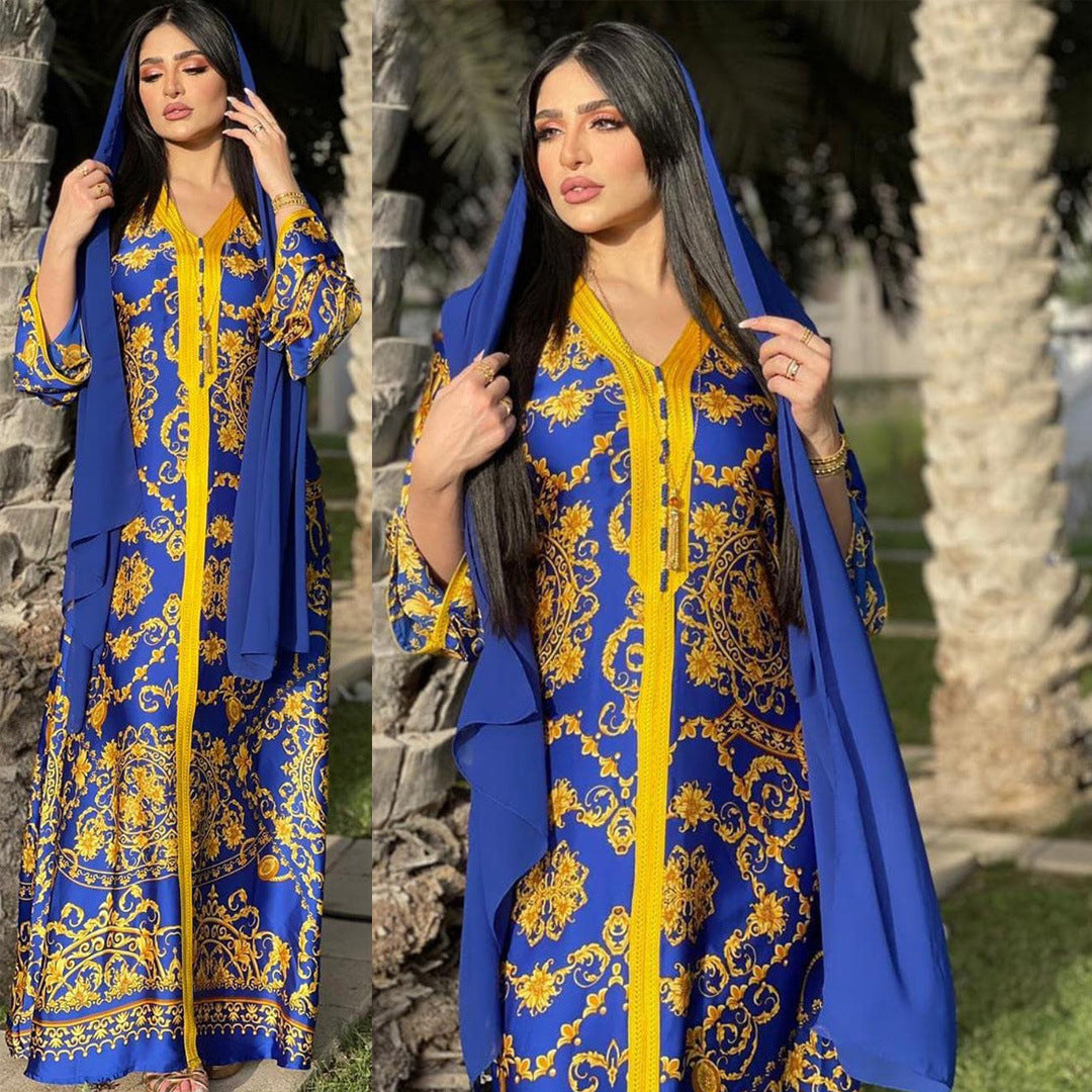 Women's Printed Gown Dress