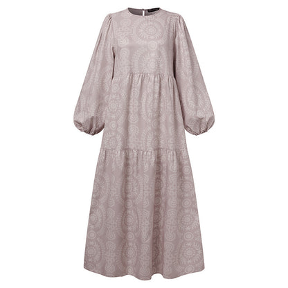 Women's Long-sleeved Round-neck Oversized Dress