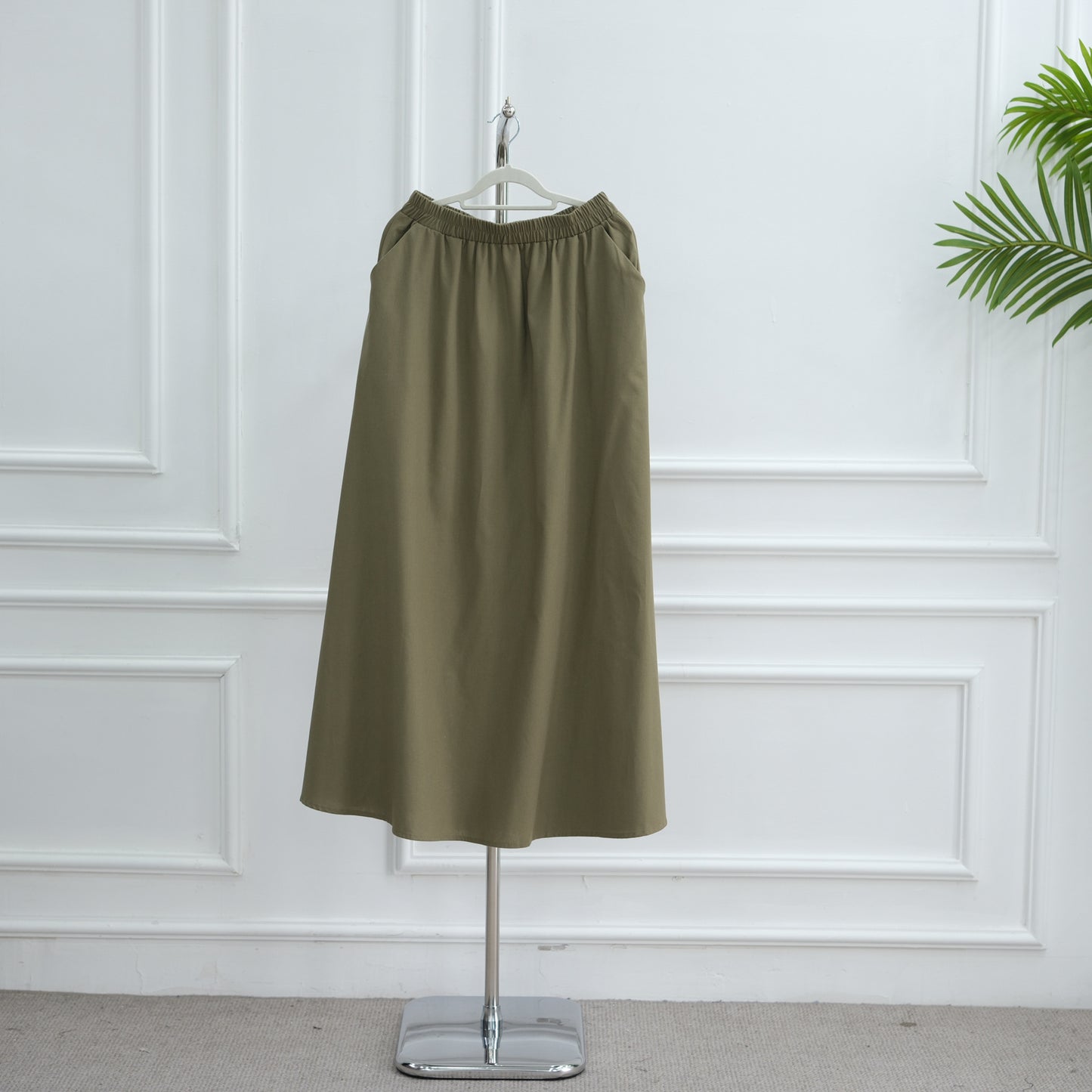 Elegant Asymmetric Top and A-Line Maxi Skirt Two-Piece Set