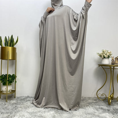 Bat Long Sleeve Casual Long Abaya Dress