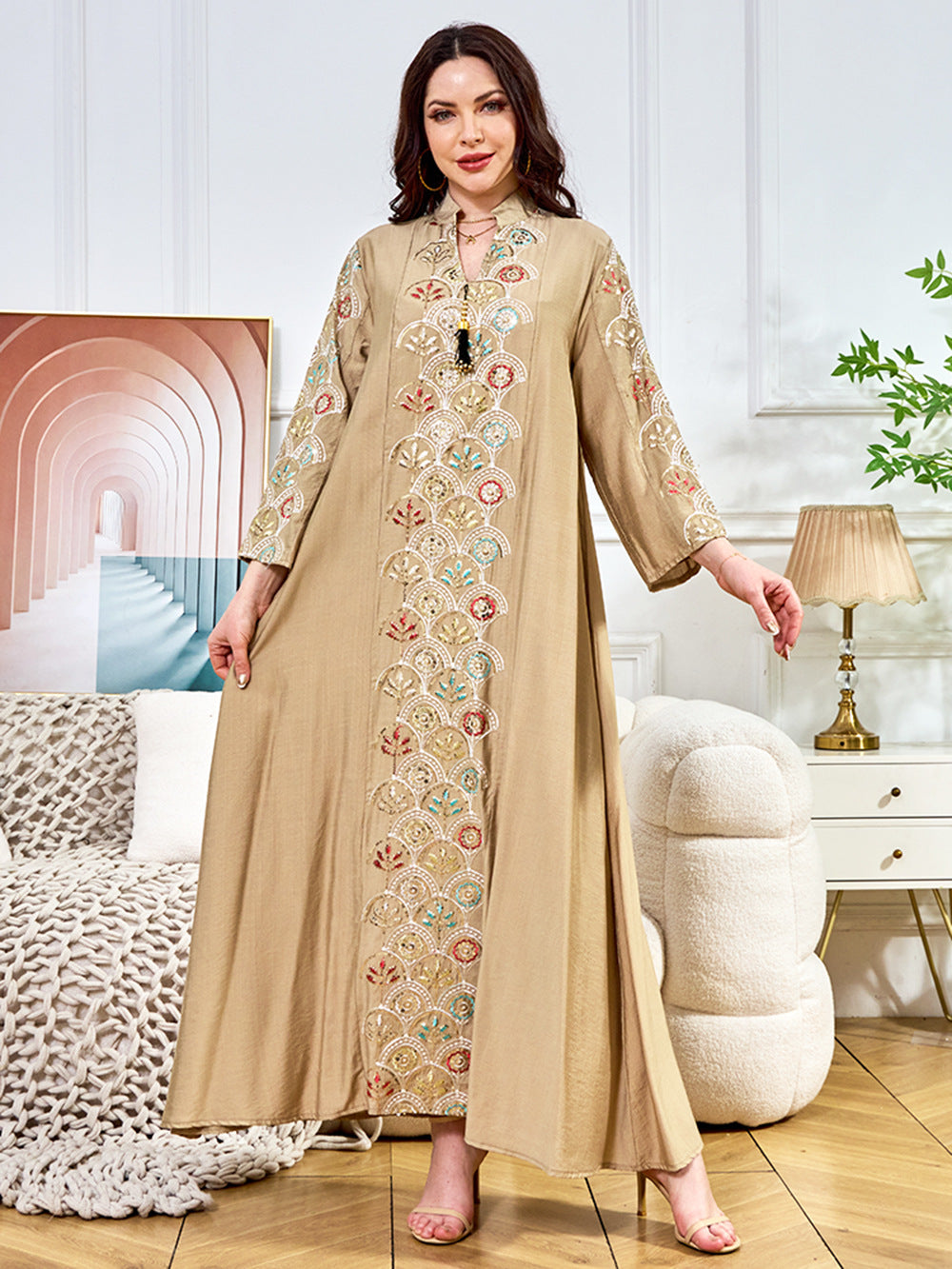 Beaded Women's Muslim Dress