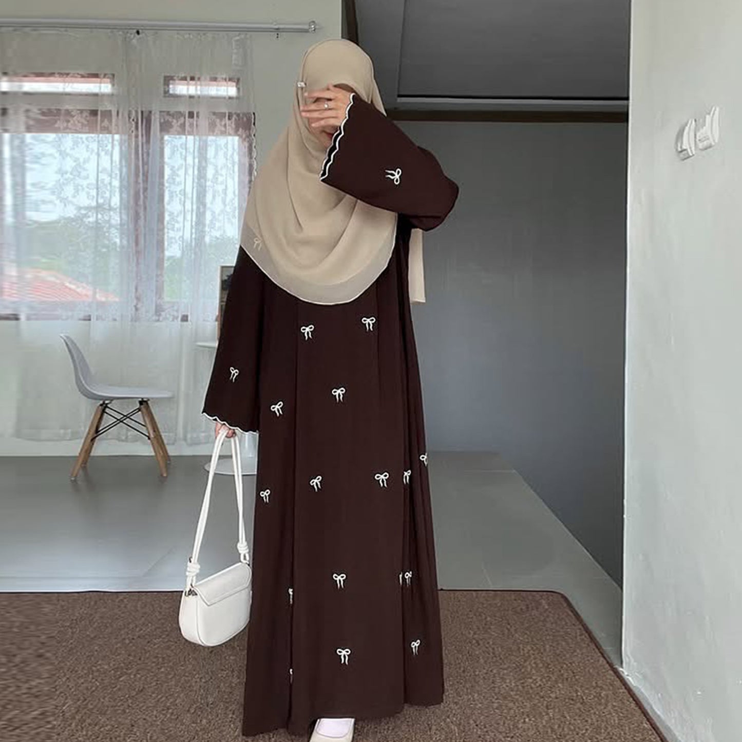 Women's Bow Embroidered Dress