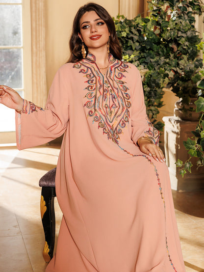 Women's Embroidered Party Pullover Dress