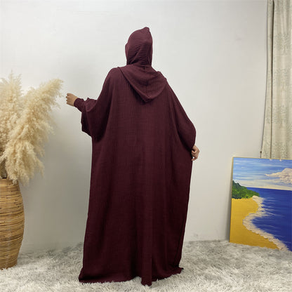 Women's Hooded Casual Dolman-sleeved Loose Dress