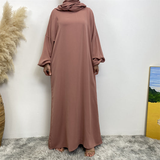 Women's Solid Color Dress with Pockets