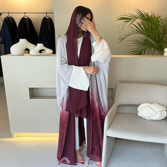 New Shiny Gradient Color Large Robe