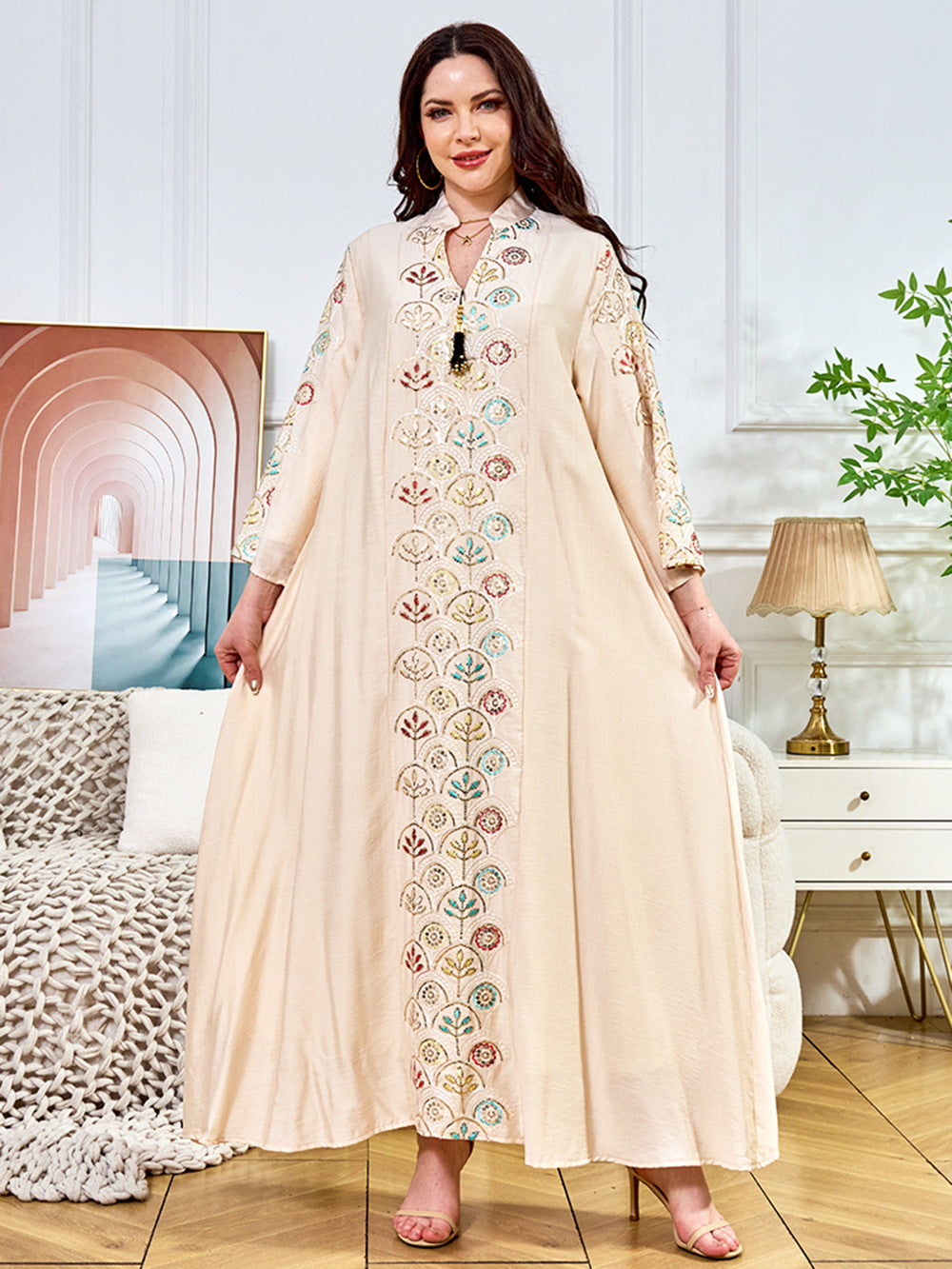 Beaded Women's Muslim Dress