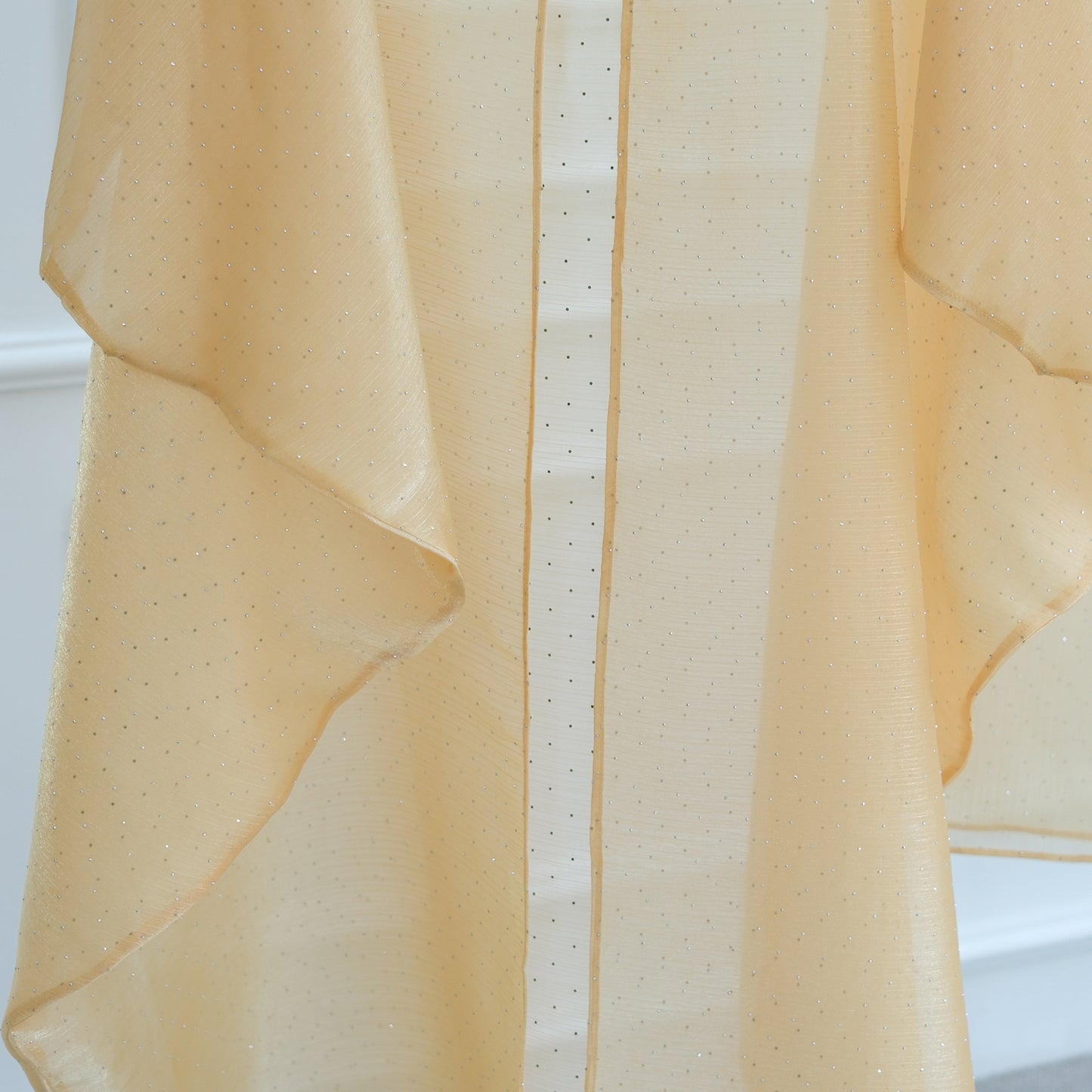 Elegant Wrinkle Chiffon Rhinestone Abaya with Scarf Dubai Middle East