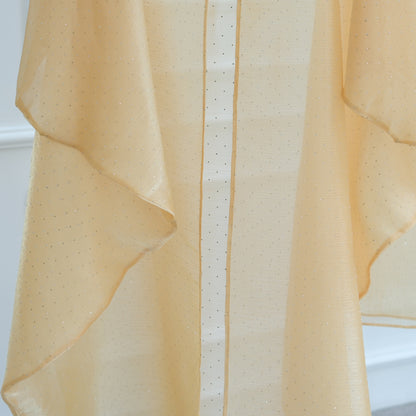 Elegant Wrinkle Chiffon Rhinestone Abaya with Scarf Dubai Middle East