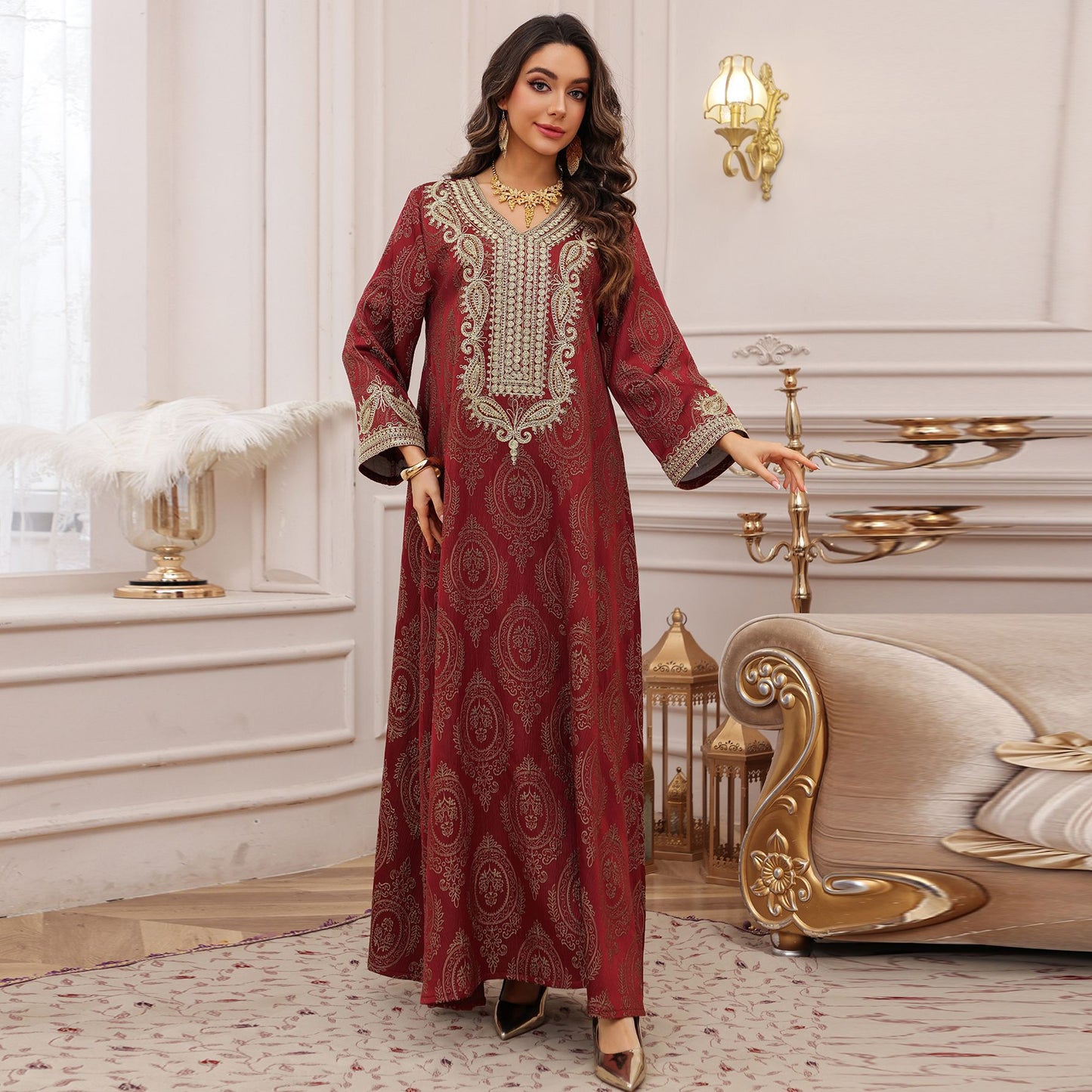 Women's Jacquard Evening Dress