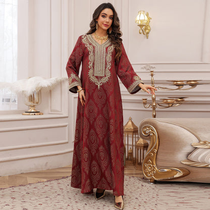 Women's Jacquard Evening Dress