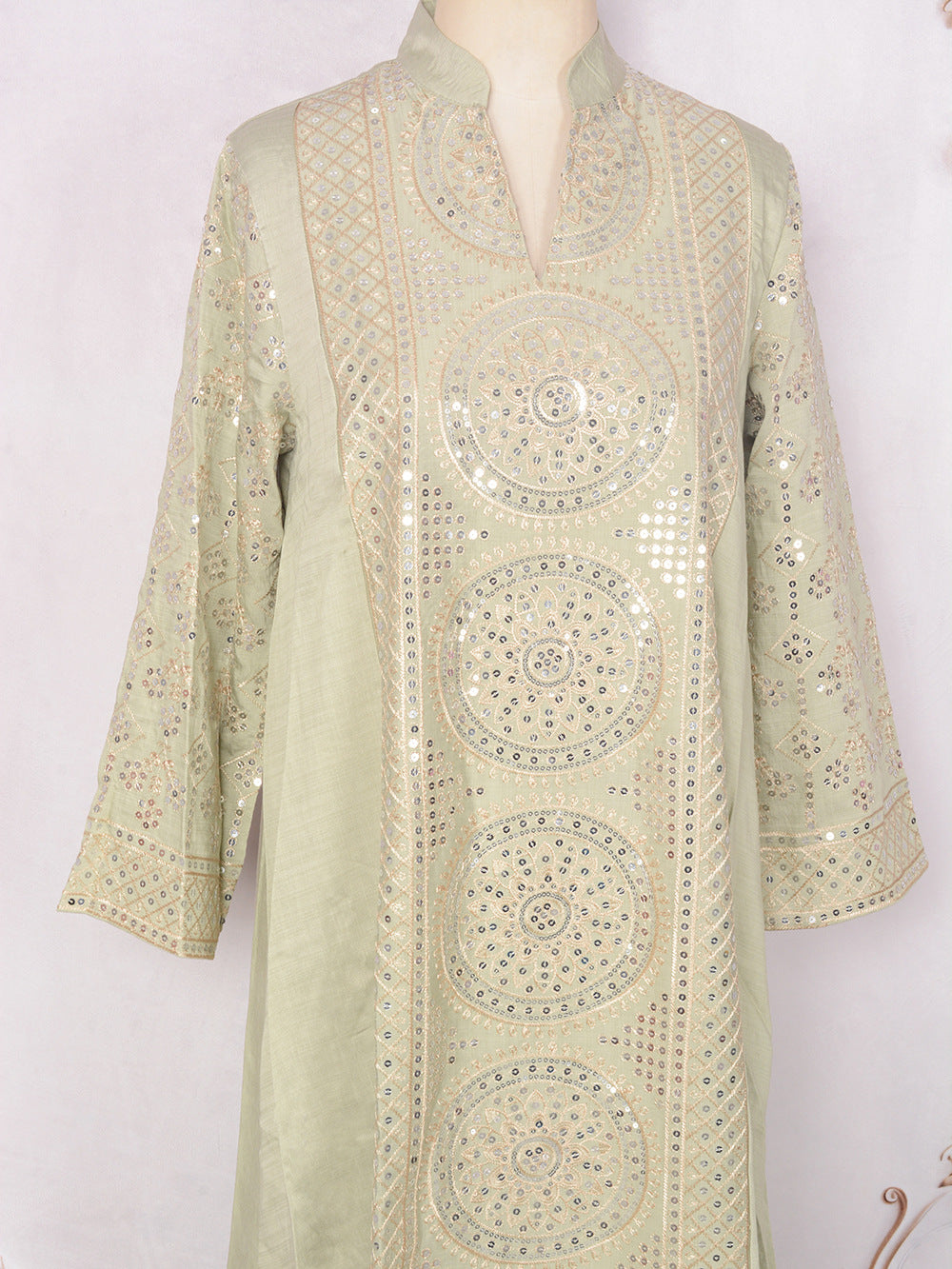 Women's V-neck Ethnic Dress