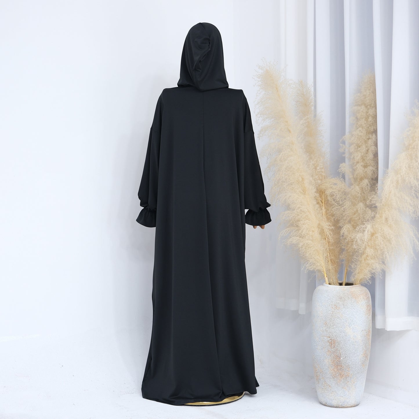 Women's Solid Color Hooded Casual Dress