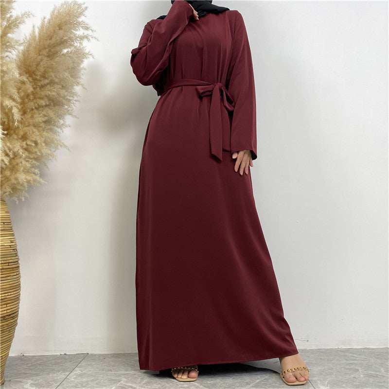 Women's Solid Lace-up Dresses
