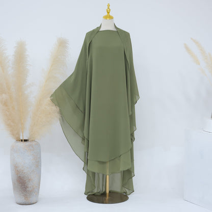 Solid Color Double Chiffon Swing Hijab