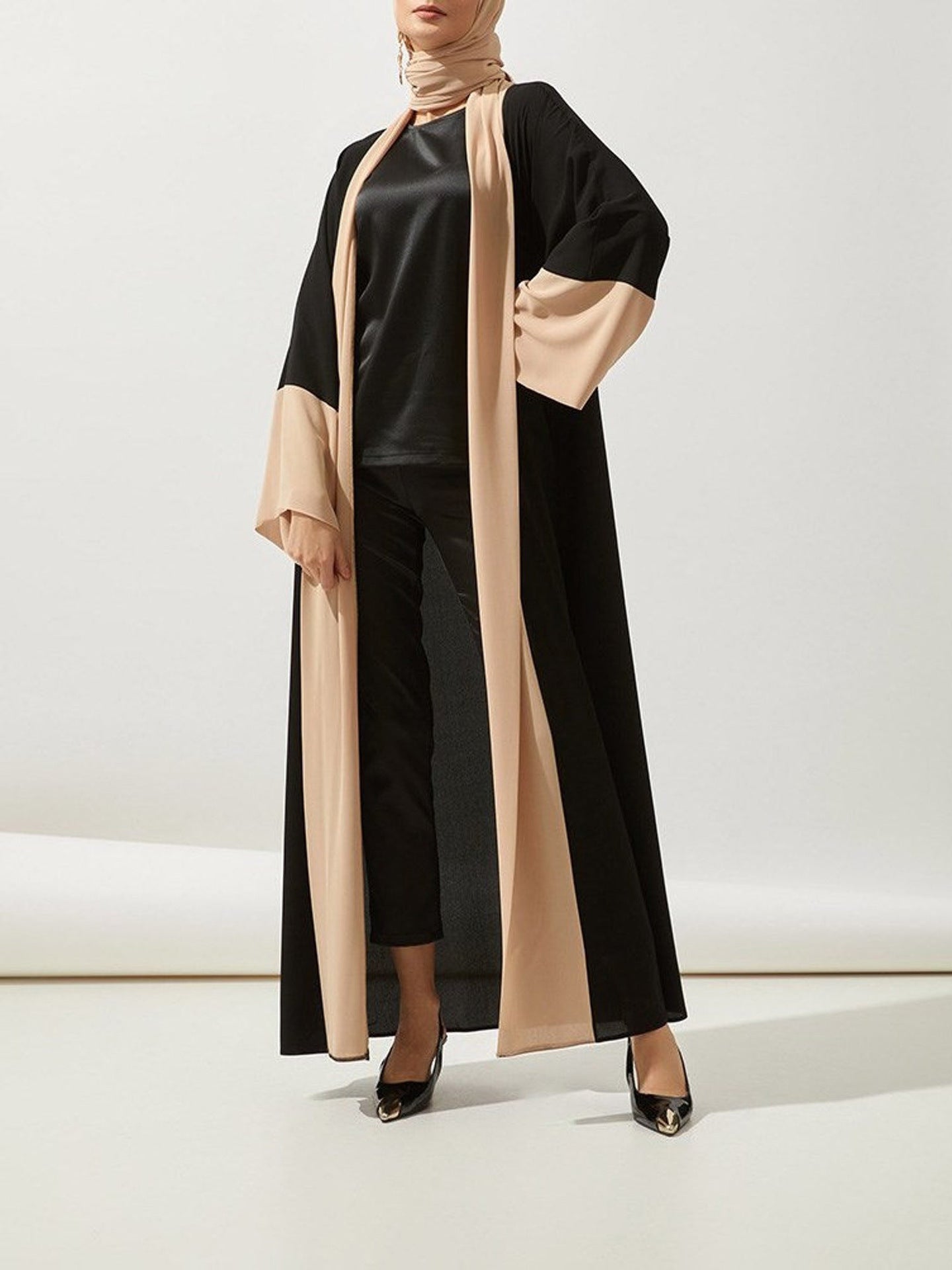 Modest Patchwork Cardigan Long Robe