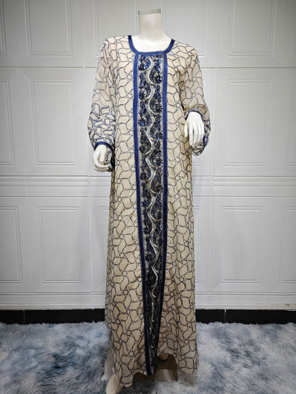 Mesh Modest Muslim Evening Dresses