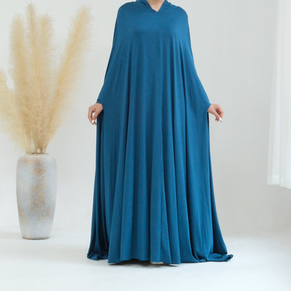 Women's Solid Color Plus-Size Batwing Dress Jilbab