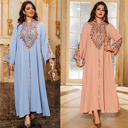 Women's Embroidered Party Pullover Dress