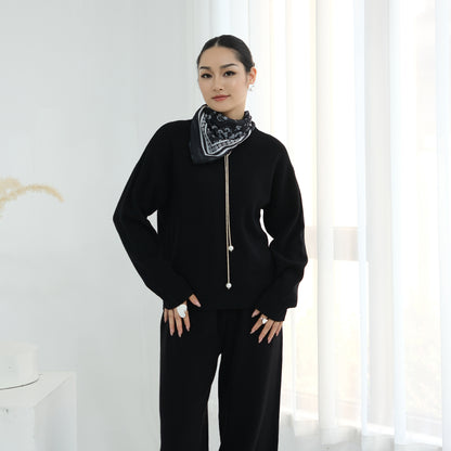 Cozy Knit Lounge Set Two Piece Sweater and Pants