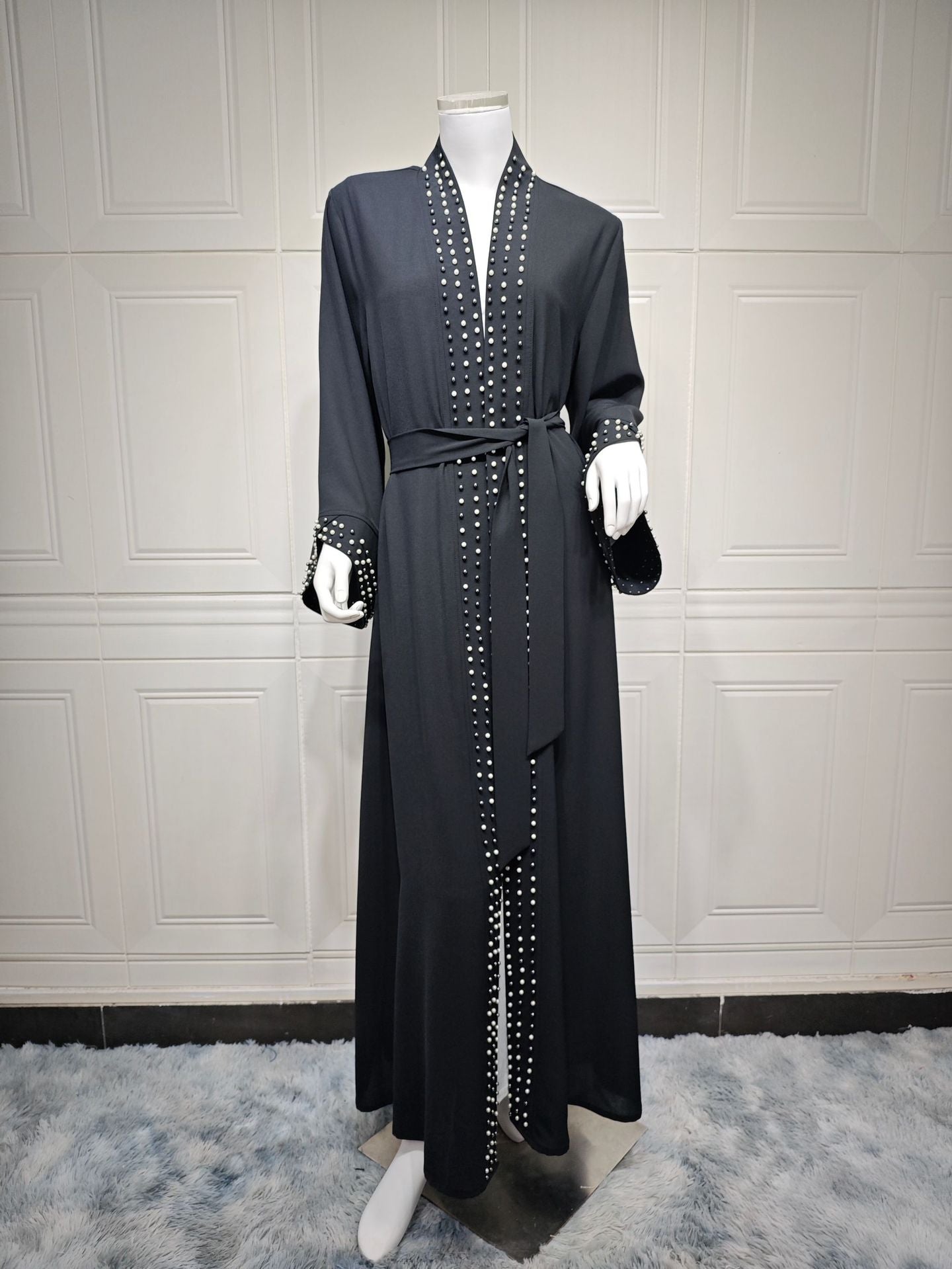 Women's Bubble Lace-up Robe Cardigan