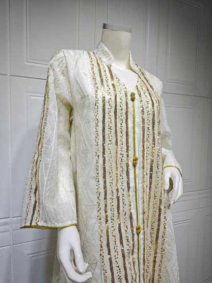 Mesh Embroidered Sequins Patchwork Dress