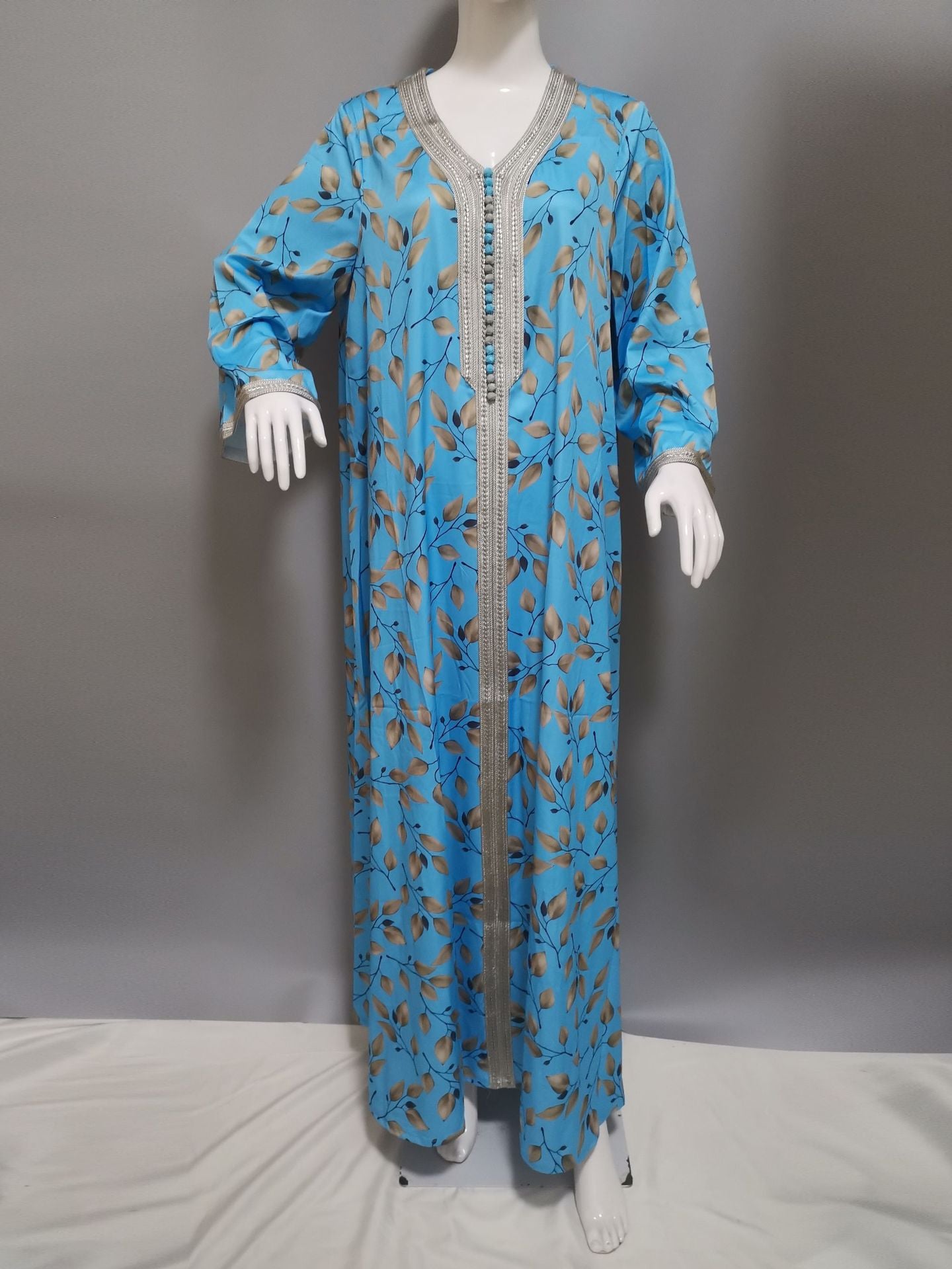 Women's Printed V-Neck Dress