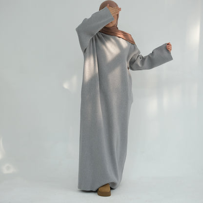 Padded Soft Knitted Loose-fitting Sweater Dress