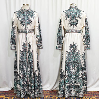 Open-Front Middle East Casual Maxi Abaya Robe
