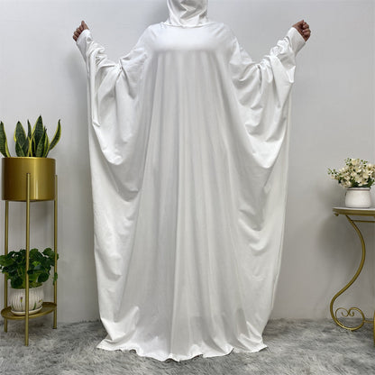 Bat Long Sleeve Casual Long Abaya Dress