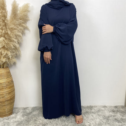 Women's Solid Color Dress with Pockets