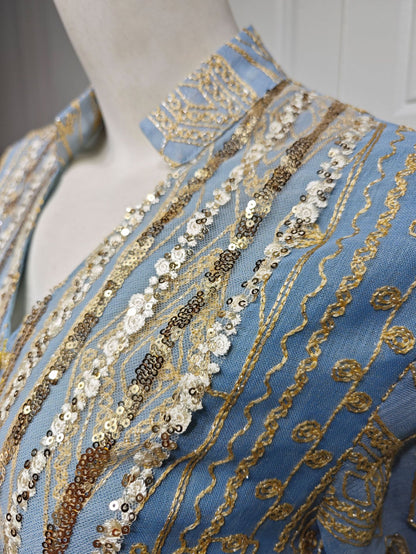 Mesh Embroidered Sequins Patchwork Dress