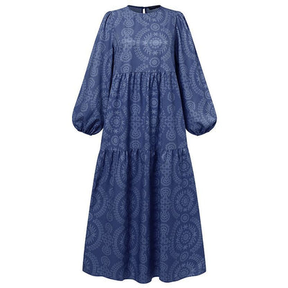 Women's Long-sleeved Round-neck Oversized Dress