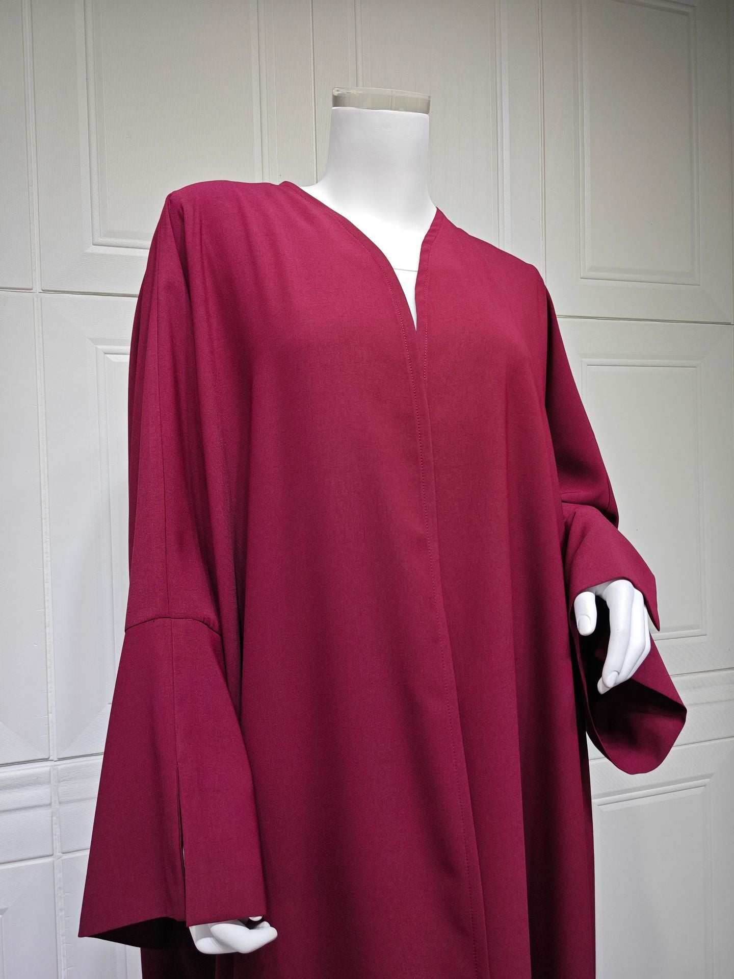 Women's Plain Robe Orange Open Abaya