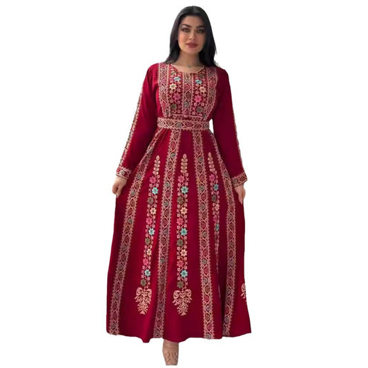 Muslim Women's Fashion Print Vacation Dress