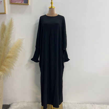 Plain Long Sleeve Bat Prayer Dress