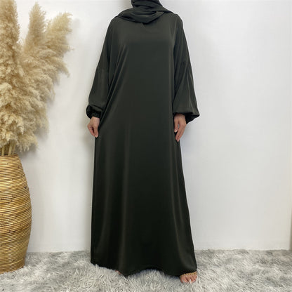Women's Solid Color Dress with Pockets